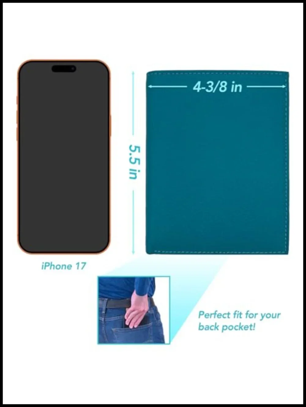 Genuine Leather RFID Passport Wallet Bifold Travel Accessory